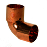 Codo de cobre de 90º H-H de 5/8"