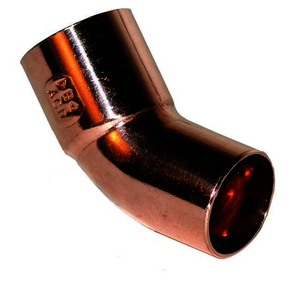 Curva de cobre de 45º M-H de 3/4"
